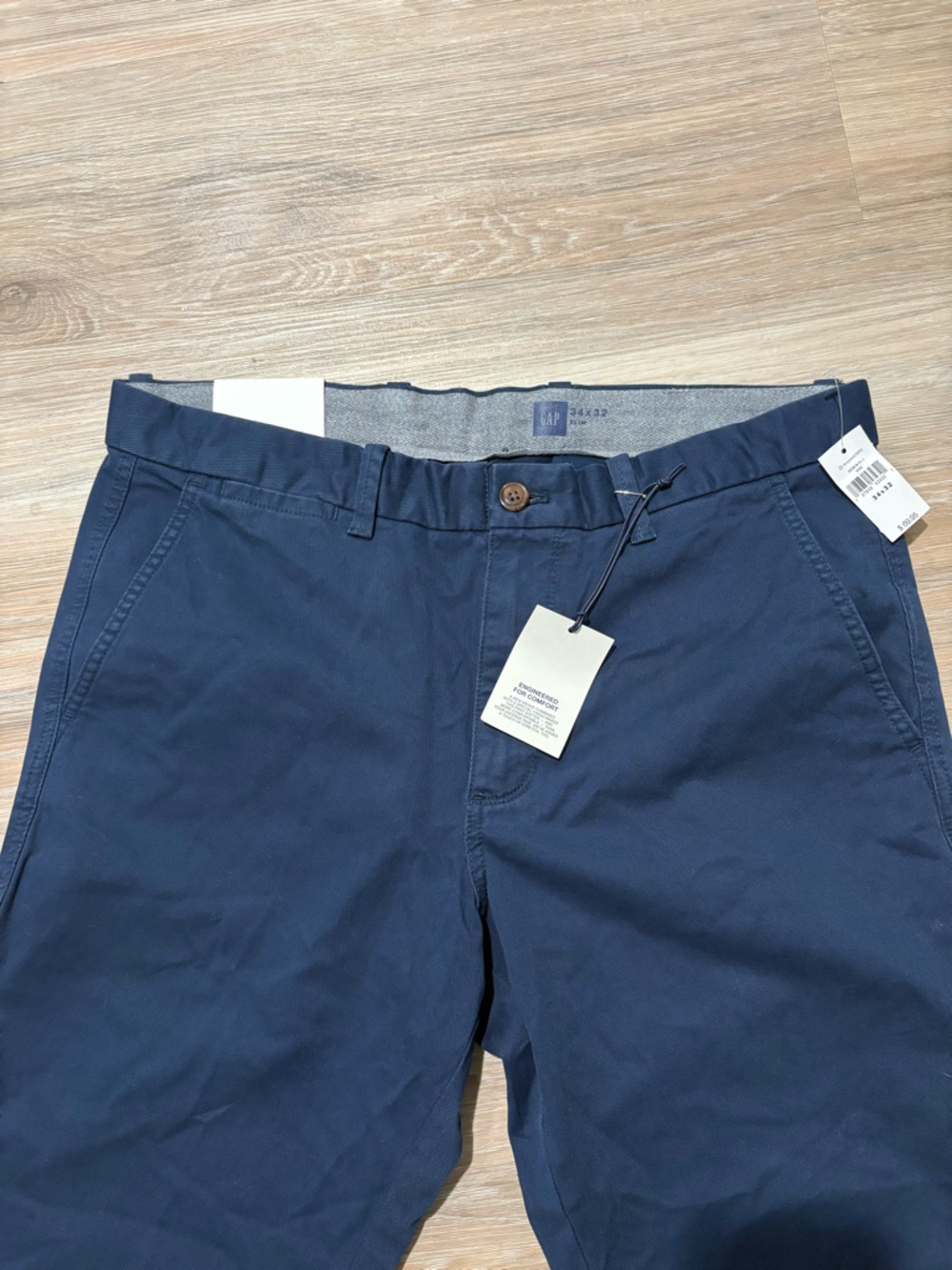 GAP Navy Drawstring Chino Pants - Picture 2 of 6